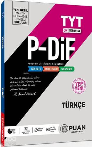 Puan Yayınları TYT Türkçe P-DİF Konu Anlatım Fasikülleri Puan - 1