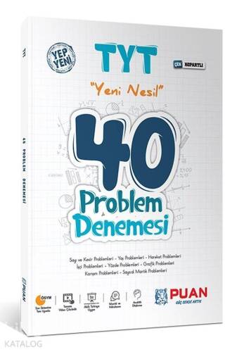 Puan Yayınları TYT Yeni Nesil Problemler 40 Deneme Puan - 1