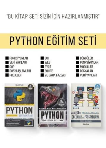 Python Eğitim Seti - 3 Kitap Takım - 1