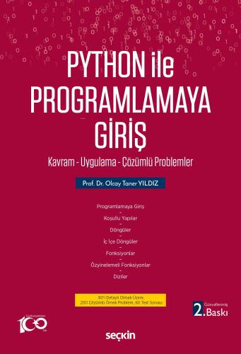 Python İle Programlamaya Giriş;Kavram – Uygulama – Çözümlü Problemler - 1