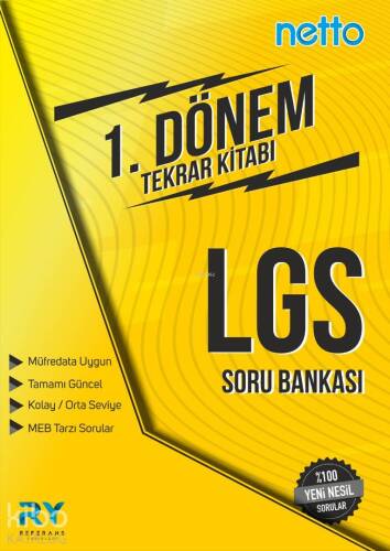 Referans Yayınları Netto LGS 8.Sınıf Soru Bankası 1.Dönem Tekrar Kitabı - 1