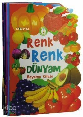 Renk Renk Dünyam Boyama Kitabı - Şekilli Kesim (5 Kitap) - 1