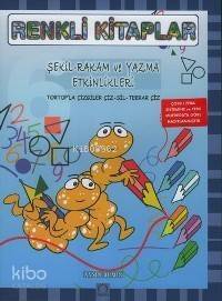 Renkli Kitaplar - Şekil Rakam ve Yazma Etkinlikleri - 1