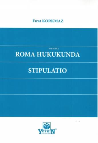 Roma Hukukunda Stıpulatıo - 1