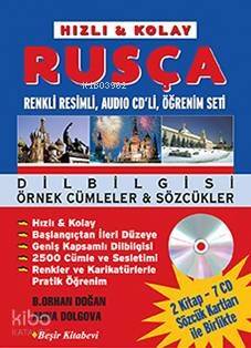 Rusça Öğrenim Seti; (2 Kitap, 7 Ses CD'si, 2 Sözcük Kartı Kutusu ile Birlikte) - 1