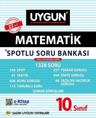 Sadık Uygun Yayınları 10. Sınıf Matematik Spotlu Soru Bankası Sadık Uygun - 1