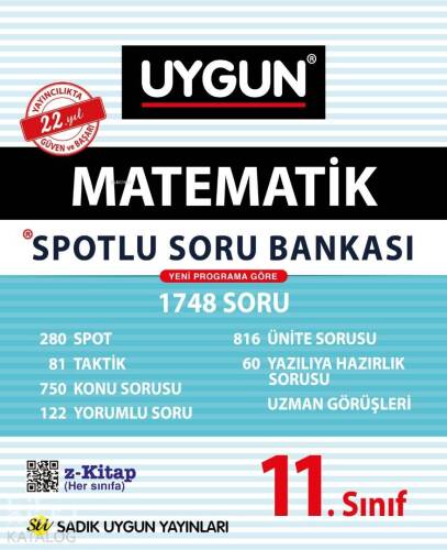 Sadık Uygun Yayınları 11. Sınıf Matematik Spotlu Soru Bankası Sadık Uygun - 1