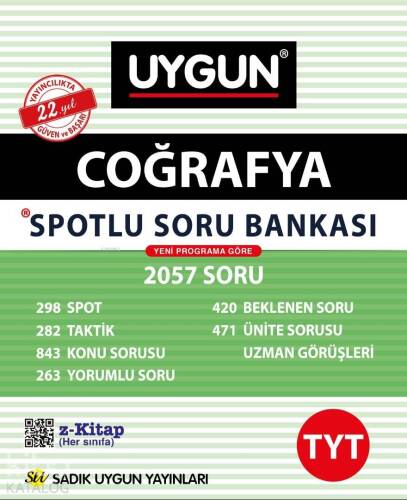 Sadık Uygun Yayınları TYT Coğrafya Spotlu Soru Bankası Kitabı Sadık Uygun - 1