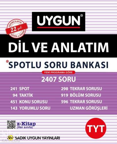 Sadık Uygun Yayınları TYT Dil Anlatım Spotlu Soru Bankası Sadık Uygun - 1