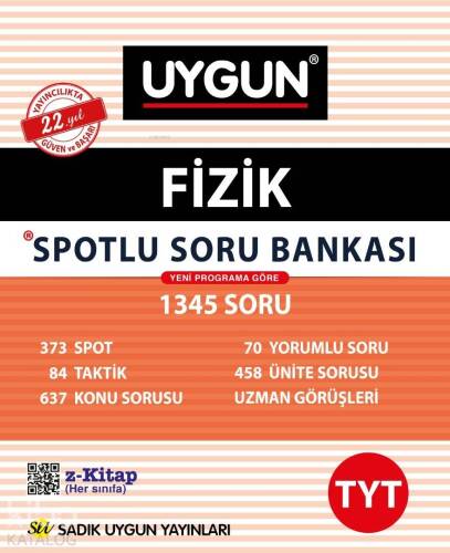 Sadık Uygun Yayınları TYT Fizik Spotlu Soru Bankası Sadık Uygun - 1