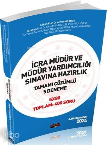 Savaş Yayınevi İcra Müdür ve Müdür Yardımcılığı Tamamı Çözümlü 5 Deneme - 1