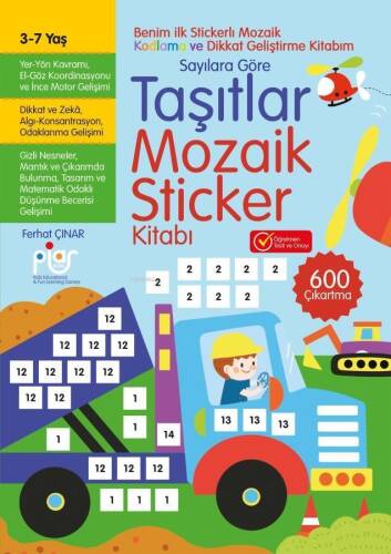 Sayılara Göre Taşıtlar Mozaik Sticker Kitabı - 1