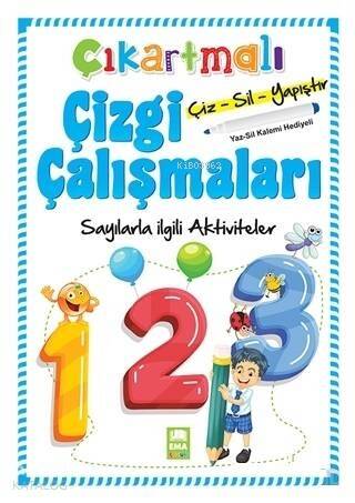 Sayılarla İlgili Aktiviteler - Çıkartmalı Çizgi Çalışmaları - 1