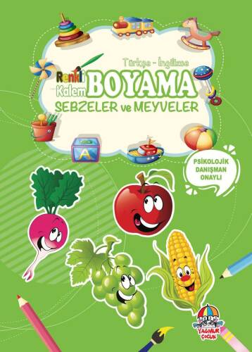 Sebzeler ve Meyveler;Renkli Kalem Boyama - 1