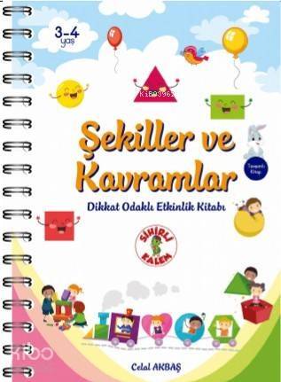 Şekiller ve Kavramlar; - Dikkat Odaklı Etkinlik Kitabı - - 1