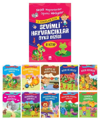 Sevimli Hayvancıklar Öykü Dizisi Düz Yazılı; (10 Kitap Takım - Büyük Boy) - 1