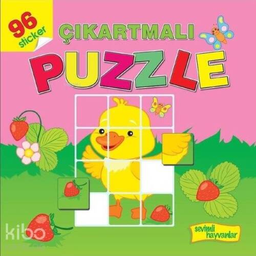 Sevimli Hayvanlar - Çıkartmalı Puzzle - 1