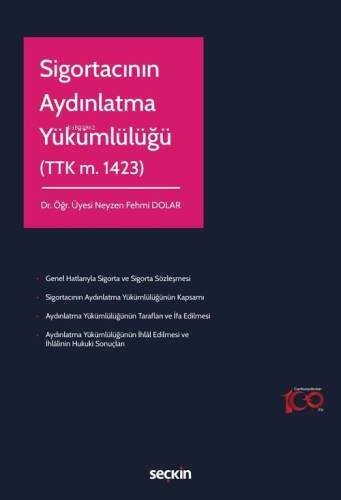 Sigortacının Aydınlatma Yükümlülüğü (TTK m. 1423) - 1