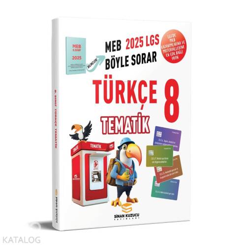 Sinan Kuzucu Yayınları 2025 LGS 8. Sınıf Türkçe Tematik Soru Bankası - 1