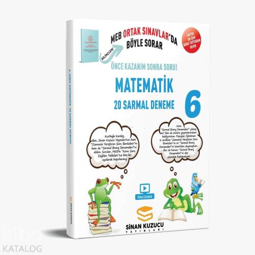 Sinan Kuzucu Yayınları 6. Sınıf Matematik 20'li Sarmal Branş Deneme - 1