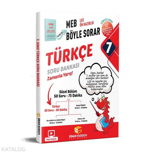 Sinan Kuzucu Yayınları 7. Sınıf Türkçe Soru Bankası - 1