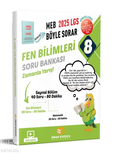 Sinan Kuzucu Yayınları 8. Sınıf 2025 Lgs Meb Böyle Sorar Fen Bilimleri Soru Bankası Video Çözümlü - 1