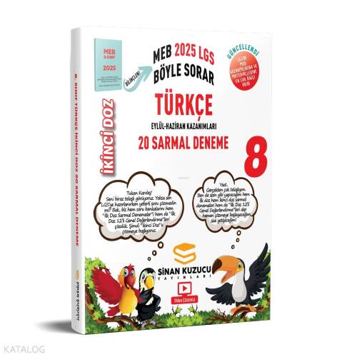 Sinan Kuzucu Yayınları 8. Sınıf İkinci Doz Sarmal Branş Denemeleri Türkçe ( 2025 LGS ) - 1