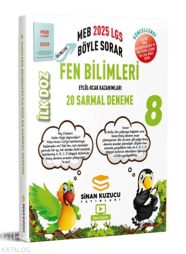 Sinan Kuzucu Yayınları 8. Sınıf İlk Doz Fen Bilimleri 20 Sarmal Branş Denemeleri - 1