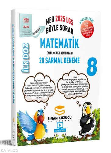 Sinan Kuzucu Yayınları 8. Sınıf - İlk Doz Sarmal Branş Denemeleri Matematik ( 2025 LGS ) - 1