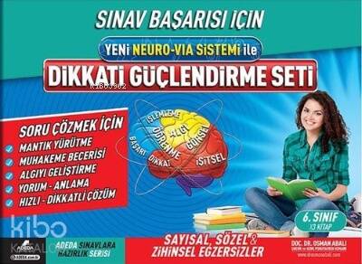 Sınav Başarısı İçin Yeni Neuro-Via Sistemi İle Dikkati Güçlendirme Seti 6. Sınıf (3 Kitap Takım) - 1