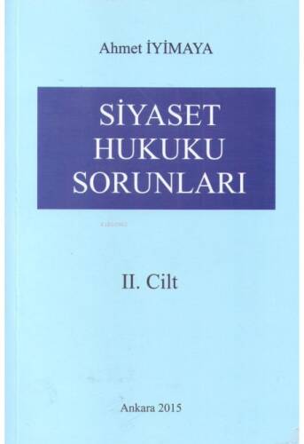 Siyaset Hukuku Sorunları Iı. Cilt - 1