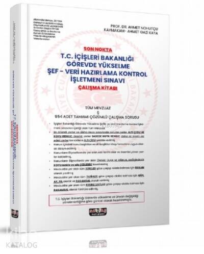 Son Nokta T.C. İçişleri Bakanlığı GYS Şef-Veri Hazırlama Kontrol İşletmeni Sınavı Çalışma Kitabı Savaş Yayınları 2021 - 1