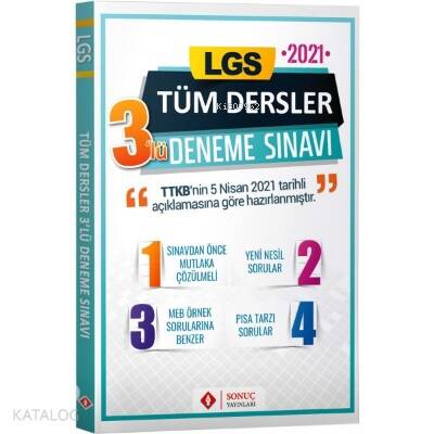 Sonuç Lgs Tüm Dersler 3 Lü Deneme 2021-2022 - 1