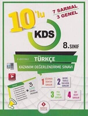 Sonuç Yayınları 8. Sınıf Türkçe 10 lu Kazanım Değerlendirme Sınavı - 1