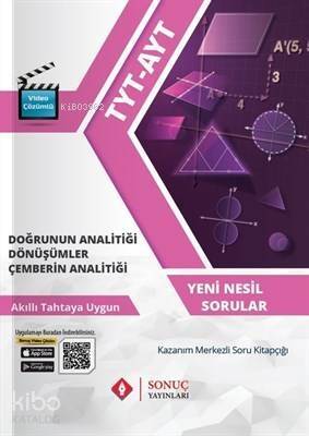 Sonuç Yayınları TYT AYT Geometri Doğrunun Analitiği Dönüşümler Çemberin Analitiği Kazanım Merkezli Soru Kitapçığı Sonuç - 1