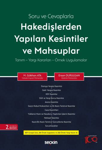 Soru ve Cevaplarla Hakedişlerden Yapılan Kesintiler ve Mahsuplar;Tanım-Yargı Kararları-Örnek Uygulamalar - 1