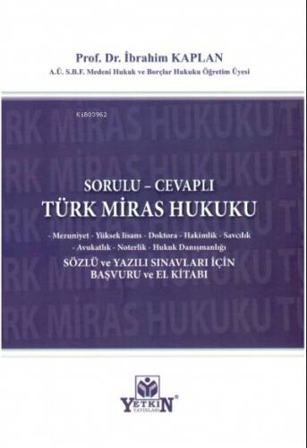 Sorulu - Cevaplı Türk Miras Hukuku - 1