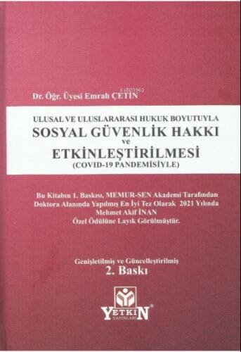 Sosyal Güvenlik Hakkı ve Etkinleştirilmesi (Covid-19 Pandemisiyle) - 1