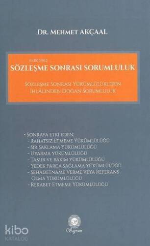 Sözleşme Sonrası Sorumluluk - 1