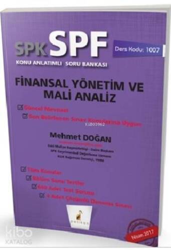 SPK - SPF Finansal Yönetim ve Mali Analiz Konu Anlatımlı Soru Bankası; 1007 - 1