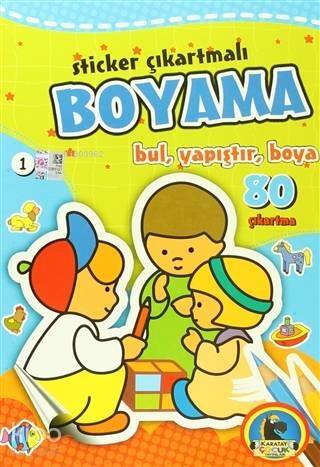 Sticker Çıkartmalı Boyama (6 Kitap Takım) Bul, Yapıştır, Boya - 1