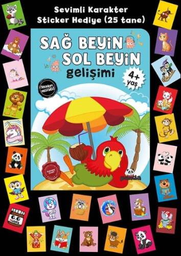 Stickerlı 4+ Yaş Sağ Beyin Sol Beyin Gelişimi - 1