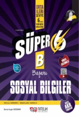 Süper 6 Sosyal Bilgiler ;-B- Yeni Nesil Soru Kitabı - 1