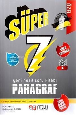 Süper 7. Sınıf Yeni Nesil Paragraf Soru Kitabı - 1