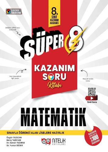 Süper 8 Matematik Kazanım Soru Kitabı - 1