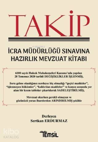 Takip İcra Müdürlüğü Sınava Hazırlık Mevzuat Kitabı - 1