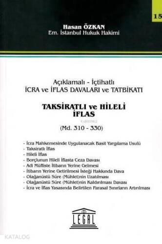 Taksiratlı ve Hileli İflas; Seri 15 - 1