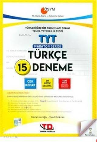 Tandem TYT Türkçe 15 Deneme - 1