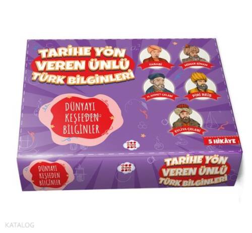 Tarihe Yön Veren Ünlü Türk Bilginleri - Dünyayı Keşfeden Bilginler (5 Hikâye - Set) - 1