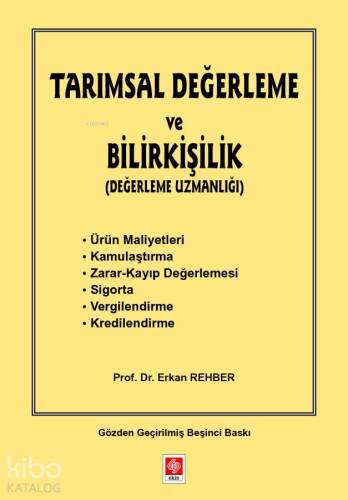 Tarımsal Değerleme ve Bilirkişilik (Değerleme Uzmanlığı) - 1